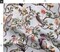 Vintage Birds Watercolor Chinoiserie Antiqued Of Prey Blue Green Gray Botanical Custom Printed Fabric by Spoonflower Various Fabrics by the Yard or Fat Quarter